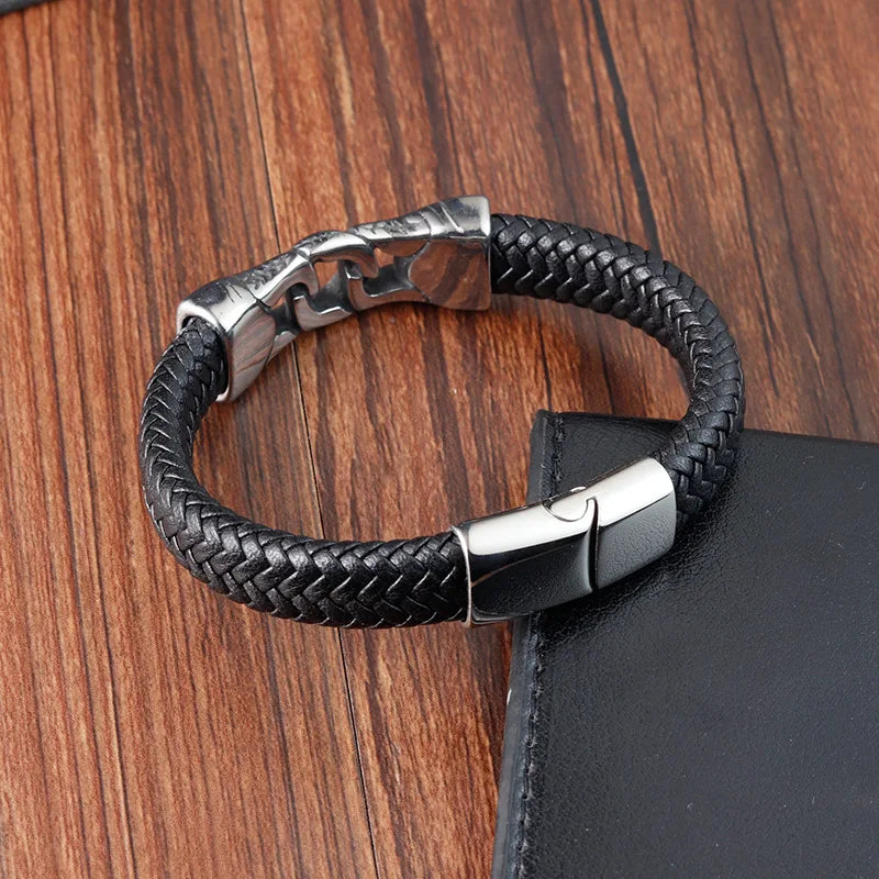Vintage Leather Viking Bracelet for Men