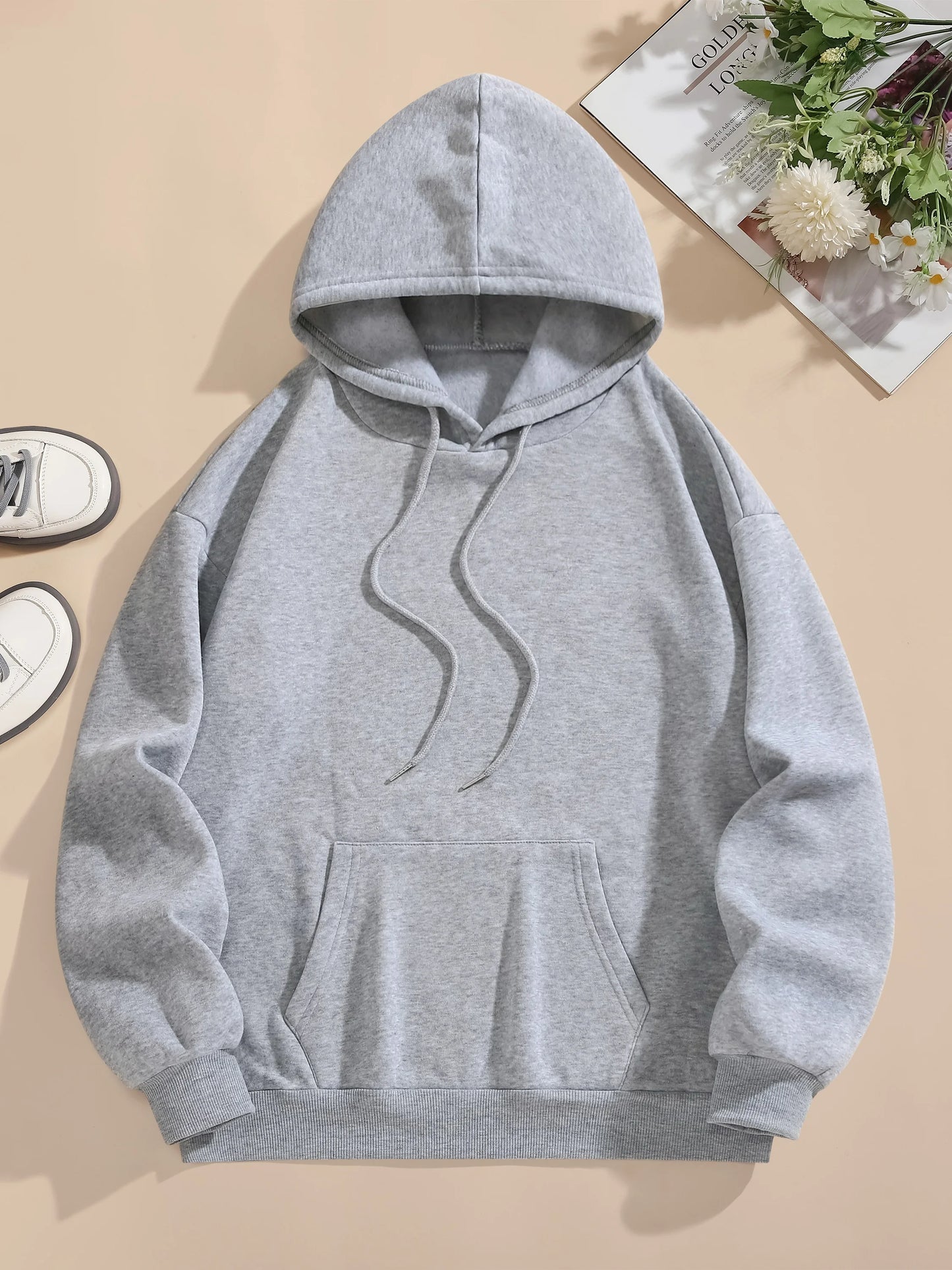 Cute Rabbit Print Oversized Hoodie for Women