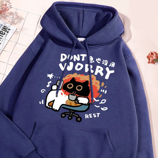Fun Cat Harajuku Hoodie Oversized Unisex Pullover